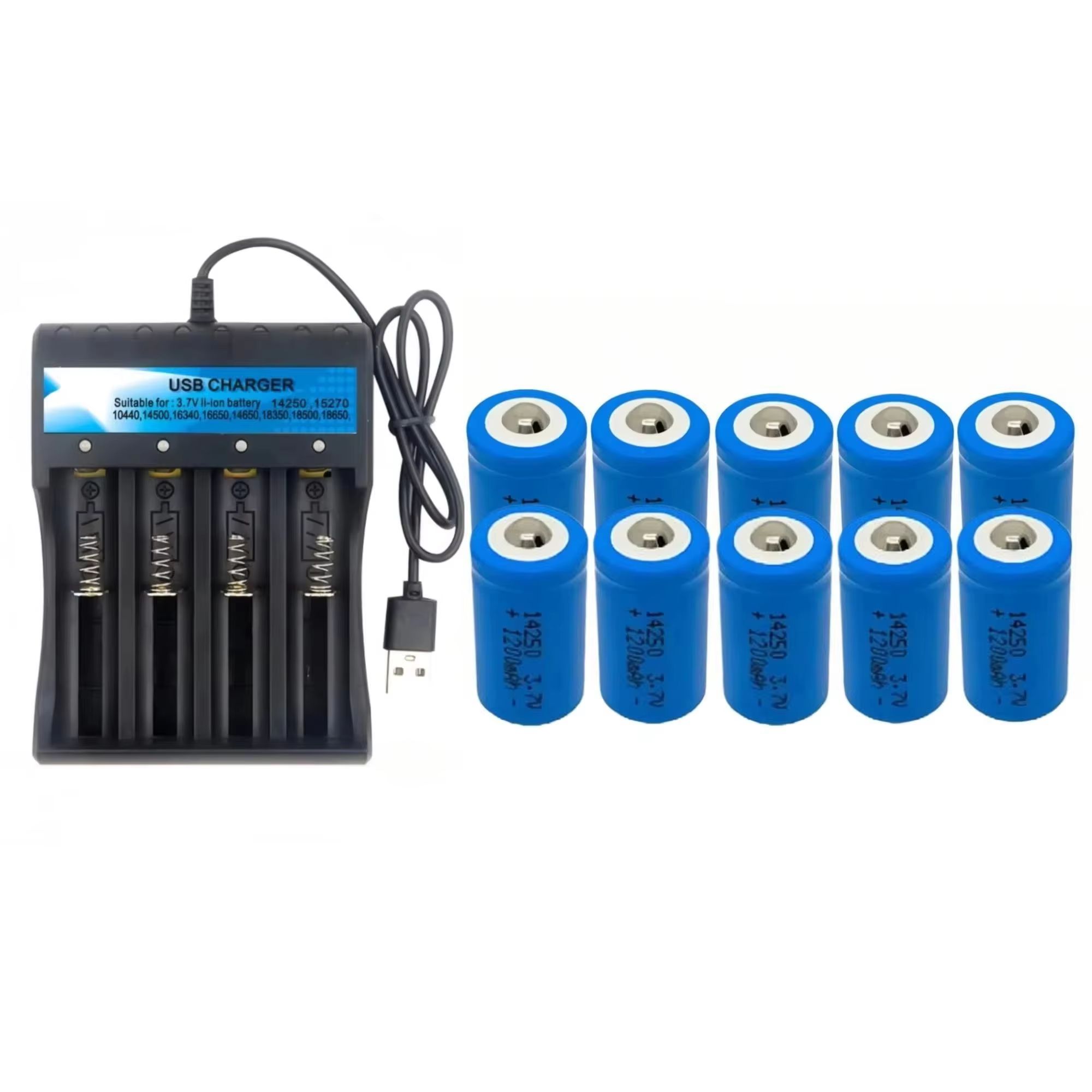 Quick Vape - Batterie au Lithium 14250 3.7V 1200mAh,